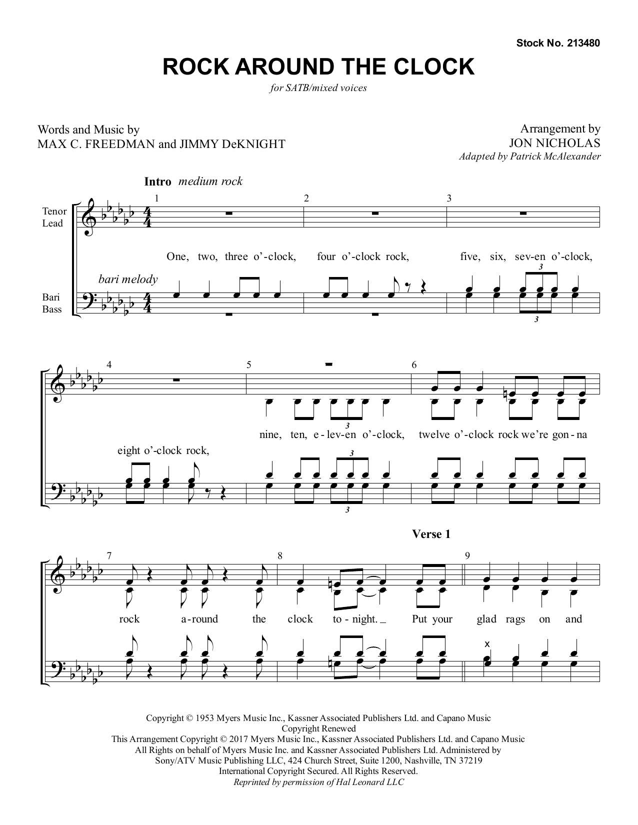 Produktbild zu: Rock Around The Clock (arr. Jon Nicholas)
