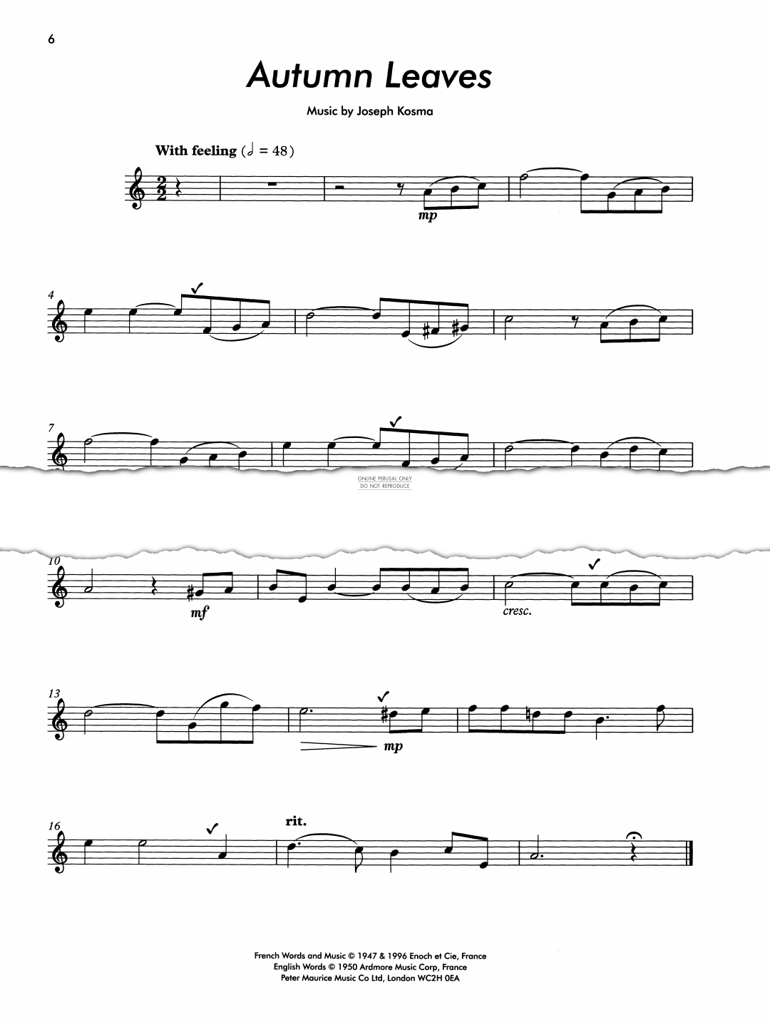 Product gallery: Page 1 of 1 Autumn Leaves, Joseph Kosma