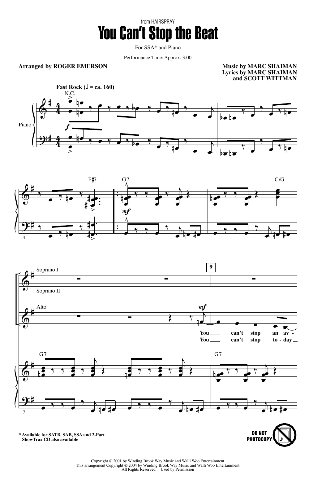 Produktgalerie: Seite 1 von 1 You Can't Stop The Beat (from Hairspray) (arr. Roger Emerson), Marc Shaiman & Scott Wittman, Chor