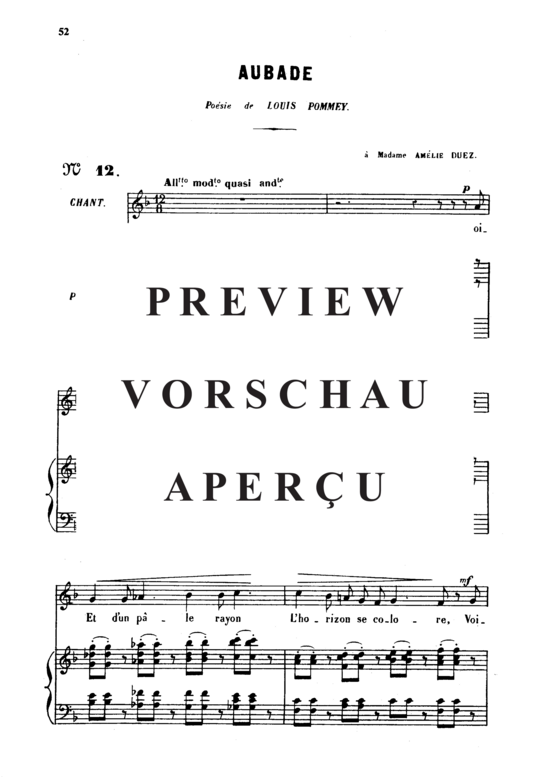 Product gallery: Page 2 of 5 Aubade Op.6 No.1, , Medium Voice and Piano