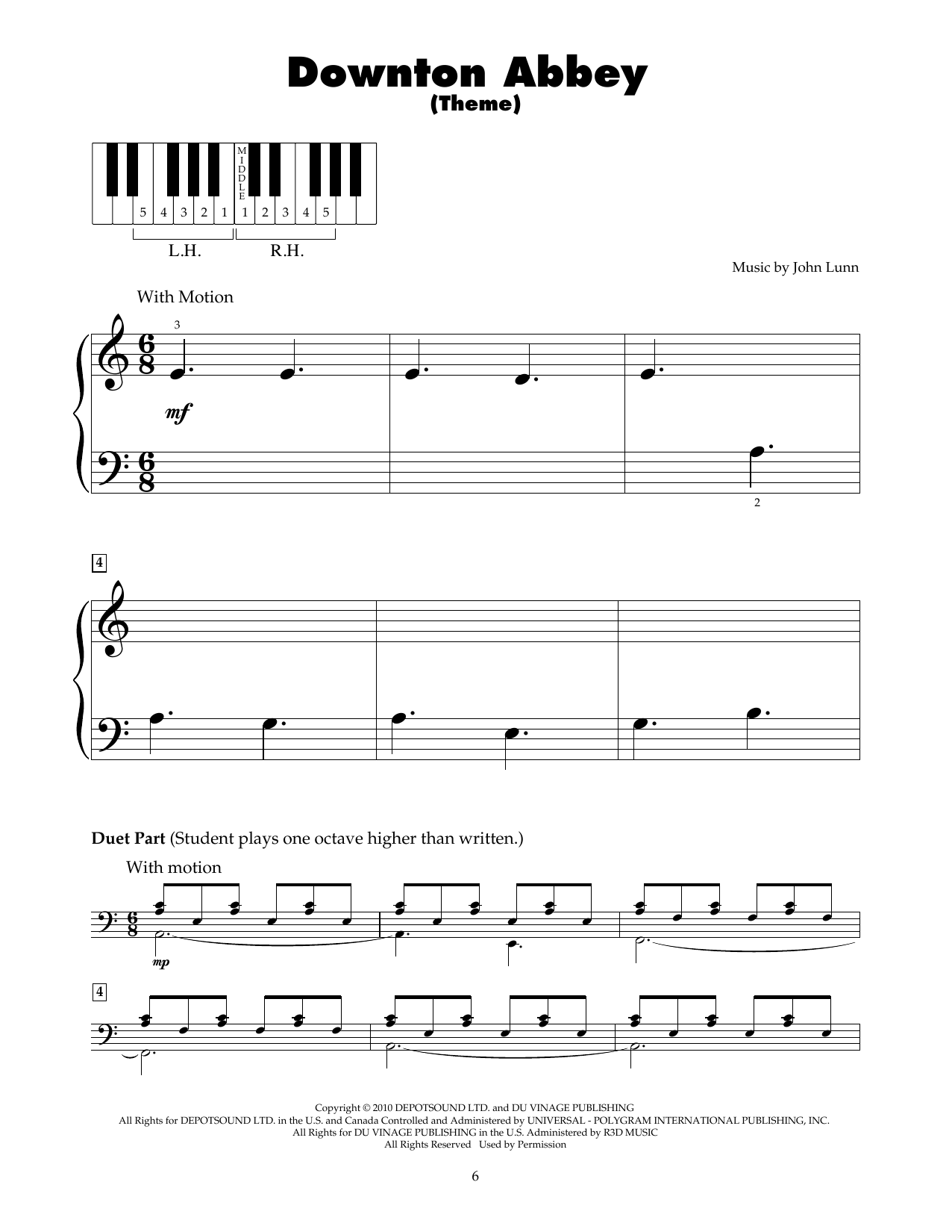 Produktgalerie: Seite 1 von 1 Downton Abbey (Theme), John Lunn, Klavier