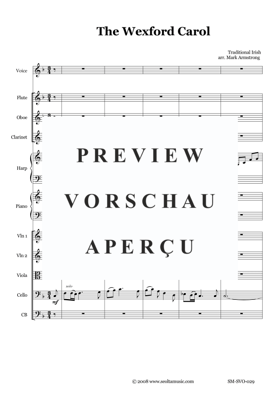 Produktgalerie: Seite 4 von 11 Wexford Carol, , Solo Gesang und kleines Orchester