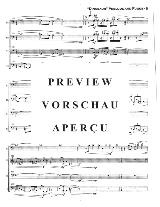 Product gallery: Page 13 of 21 Dinosaur Prelude and Fugue , , (Tuba Quartett EETT)