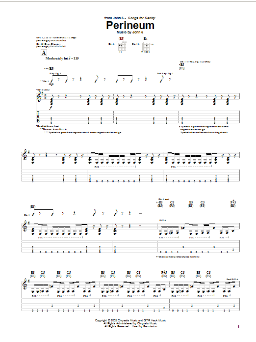 Produktgalerie: Seite 1 von 1 Perineum, John 5, Gitarre