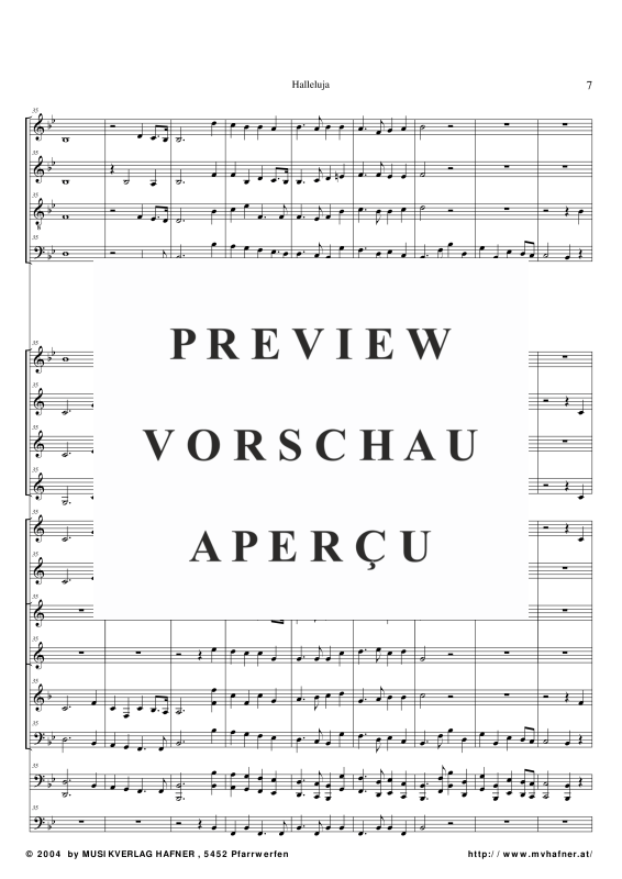gallery: Halleluja aus Der Messias, , (Blasorchester und 4-st. Chor)