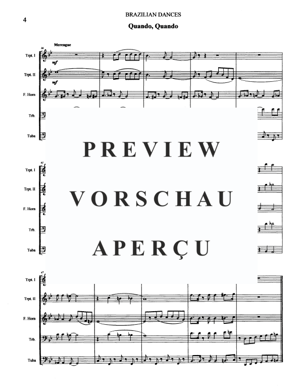 Produktgalerie: Seite 7 von 11 Brazilian Dances, , Blechbläserquintett