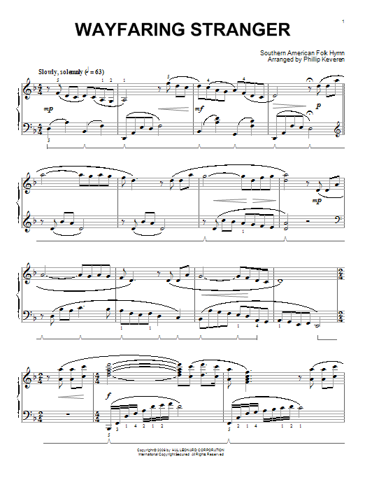 Produktbild zu: Wayfaring Stranger (arr. Phillip Keveren)