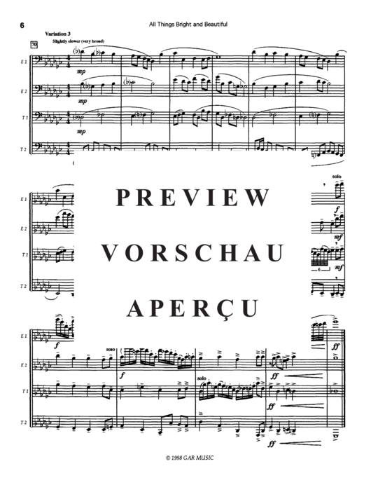 gallery: All Things Bright and Beautiful , , (Tuba Quartett EETT)