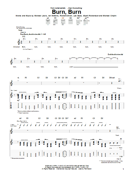 Produktgalerie: Seite 1 von 1 Burn, Burn, Lostprophets, Gitarre