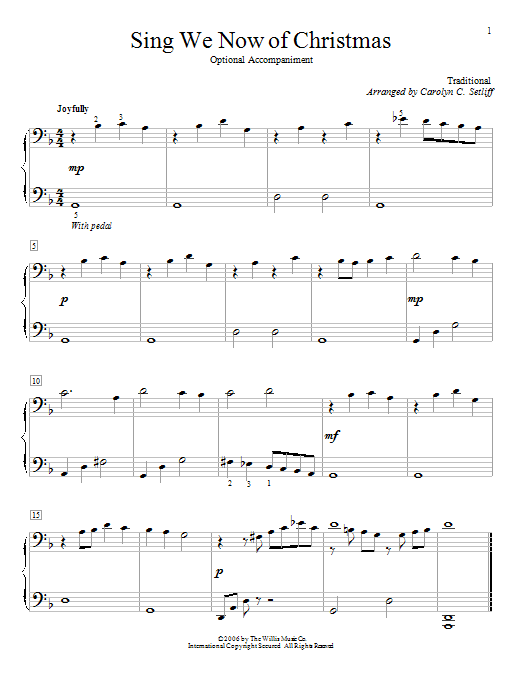 Product gallery: Page 1 of 1 Sing We Now Of Christmas, Traditional