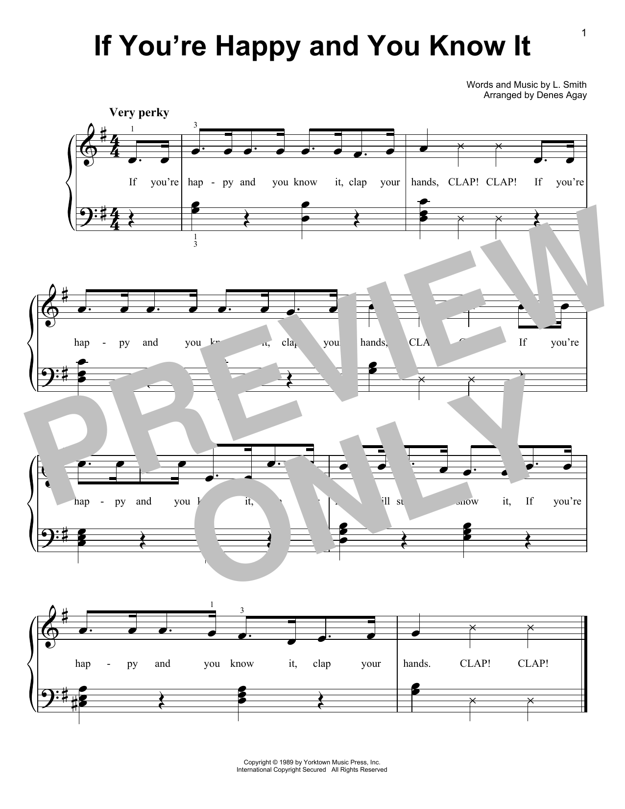 Product picture to: If You're Happy And You Know It (arr. Denes Agay)