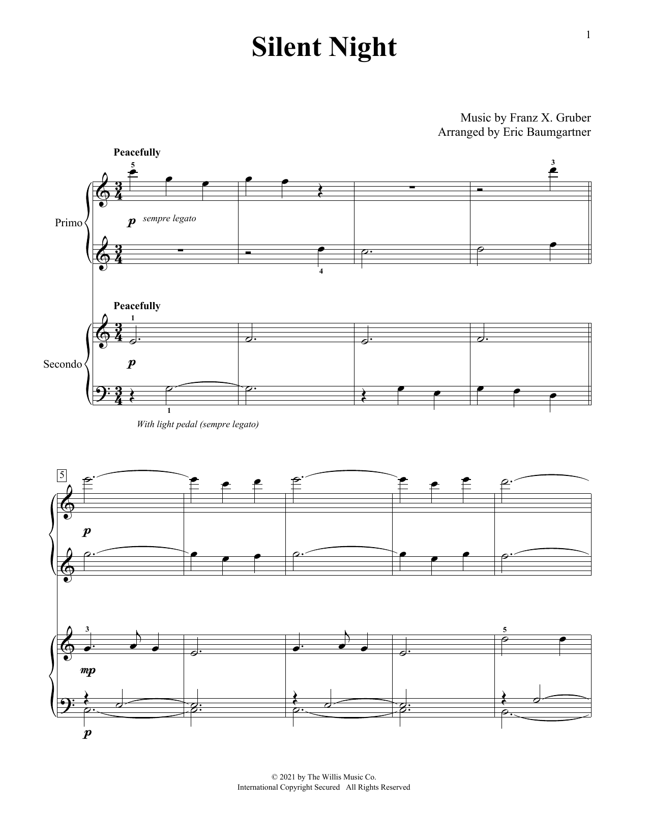 Product picture to: Silent Night (arr. Eric Baumgartner)