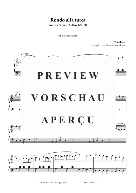 Product gallery: Page 2 of 3 Rondo alla Turca, , Piano Solo