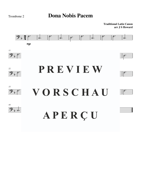 Produktgalerie: Seite 10 von 11 Dona Nobis Pacem - Kanon 16. Jahrhundert, , Blechbläser Sextett