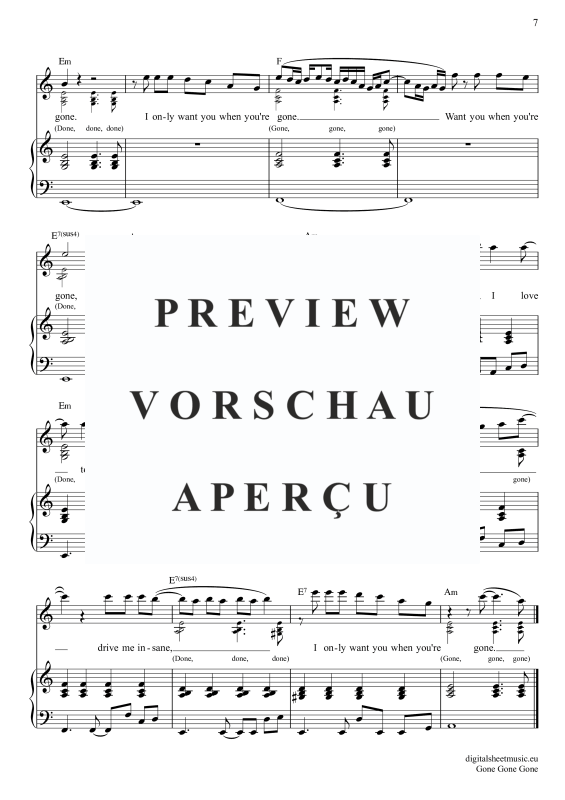 Produktgalerie: Seite 8 von 11 Gone Gone Gone, Guetta, David Swims, Teddy Tones And I, Gesang mit Klavierbegleitung