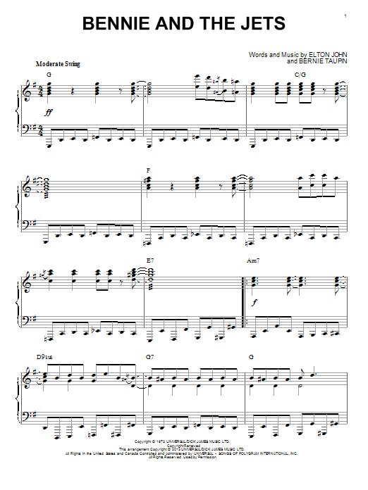 Produktbild zu: Bennie And The Jets [Jazz version] (arr. Brent Edstrom)