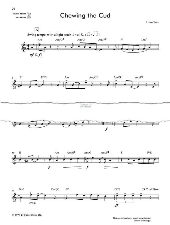 Produktgalerie: Seite 1 von 1 Chewing The Cud, Andy Hampton, Klavier, Trompete