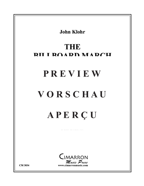 Produktgalerie: Seite 2 von 11 The Billboard March , , (Blechbläserquintett)