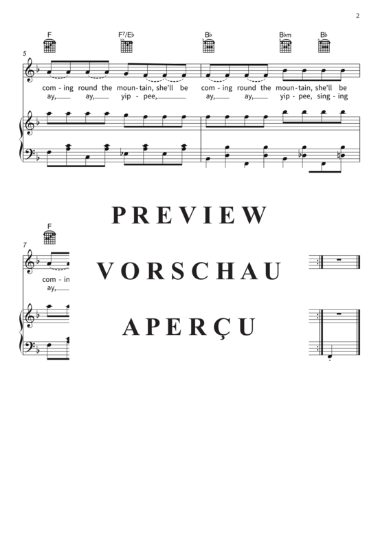 Produktgalerie: Seite 5 von 6 She´ll Be Coming ´Round The Mountain, , (Gesang + Klavier, Gitarre)