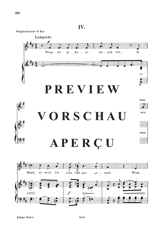 gallery: Wenn ich in deine Augen seh Op.48 No.4 , , (Gesang tief + Klavier)