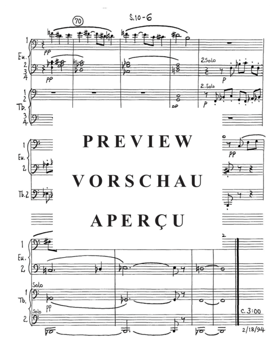 Produktgalerie: Seite 10 von 21 Sinfonia No. 10 , , (Tuba Ensemble EEEETTTT)