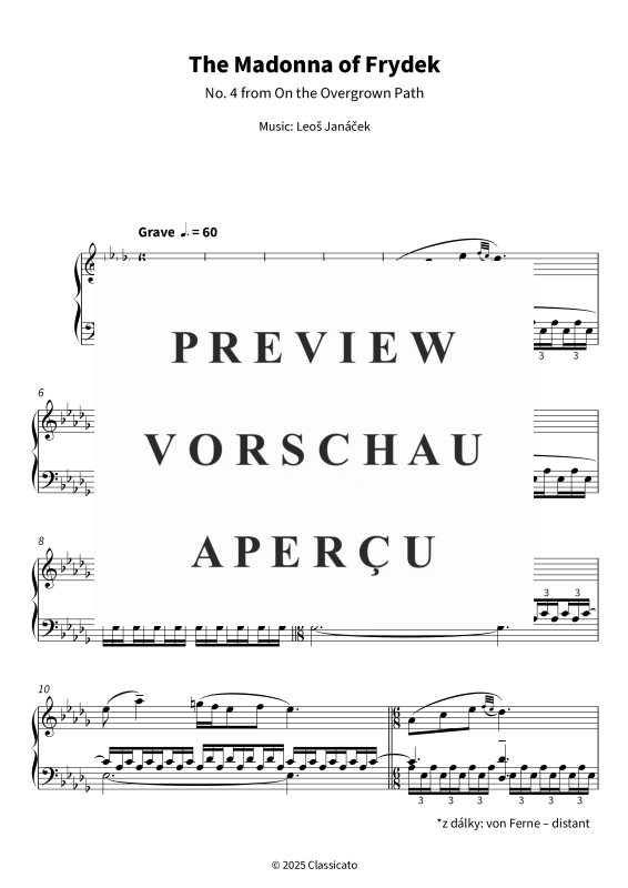 Produktgalerie: Seite 5 von 8 The Madonna of Frydek - No. 4 from On the Overgrown Path, , Klavier Solo