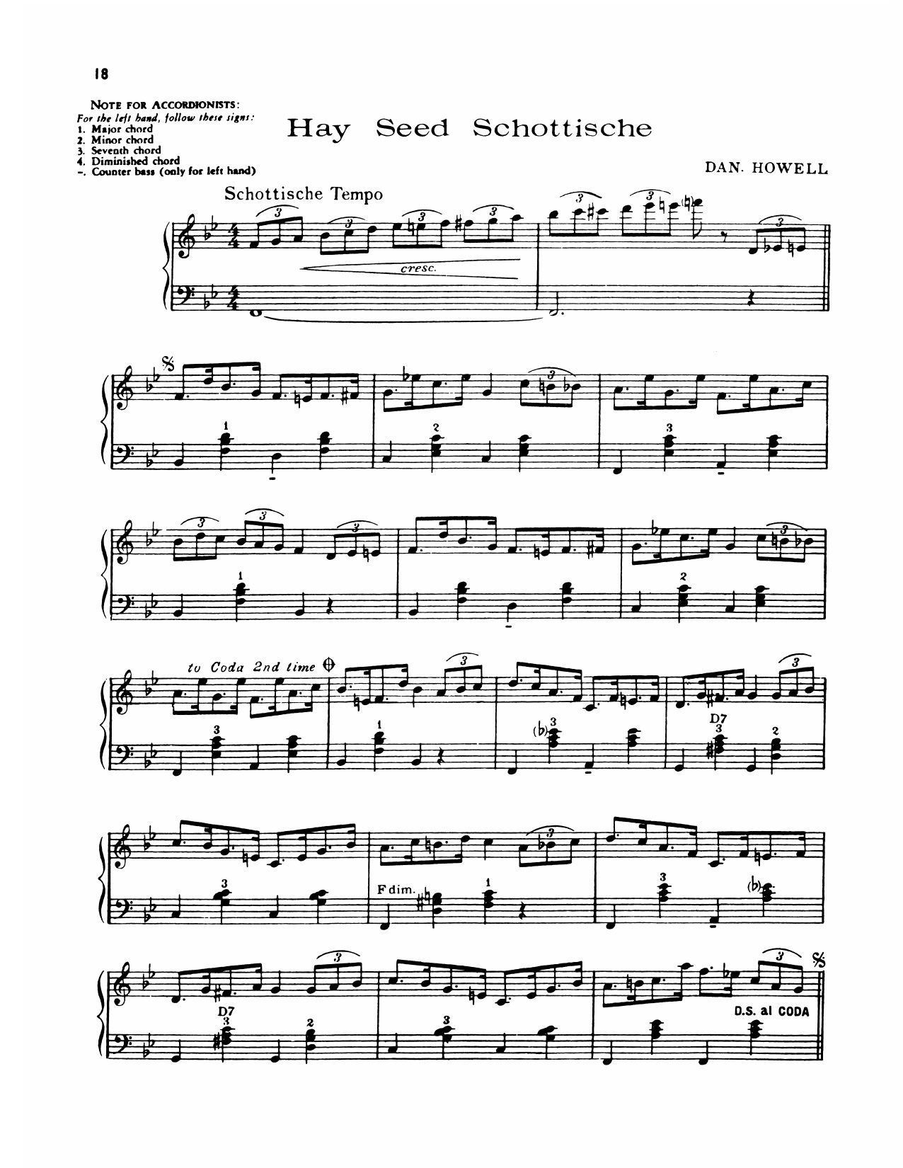 Produktgalerie: Seite 1 von 1 Hay Seed Schottische, Lawrence Welk, Klavier