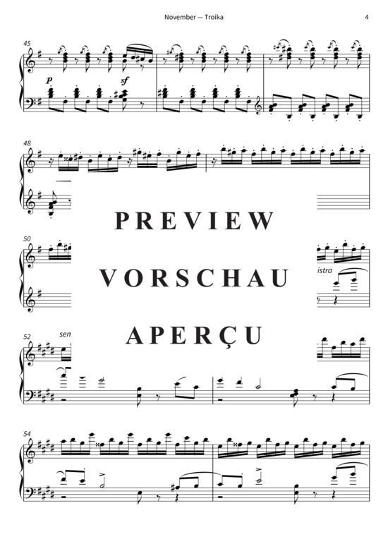 Product gallery: Page 7 of 10 November - Troika - The Seasons, Op. 37b, No. 11 , , Piano Solo