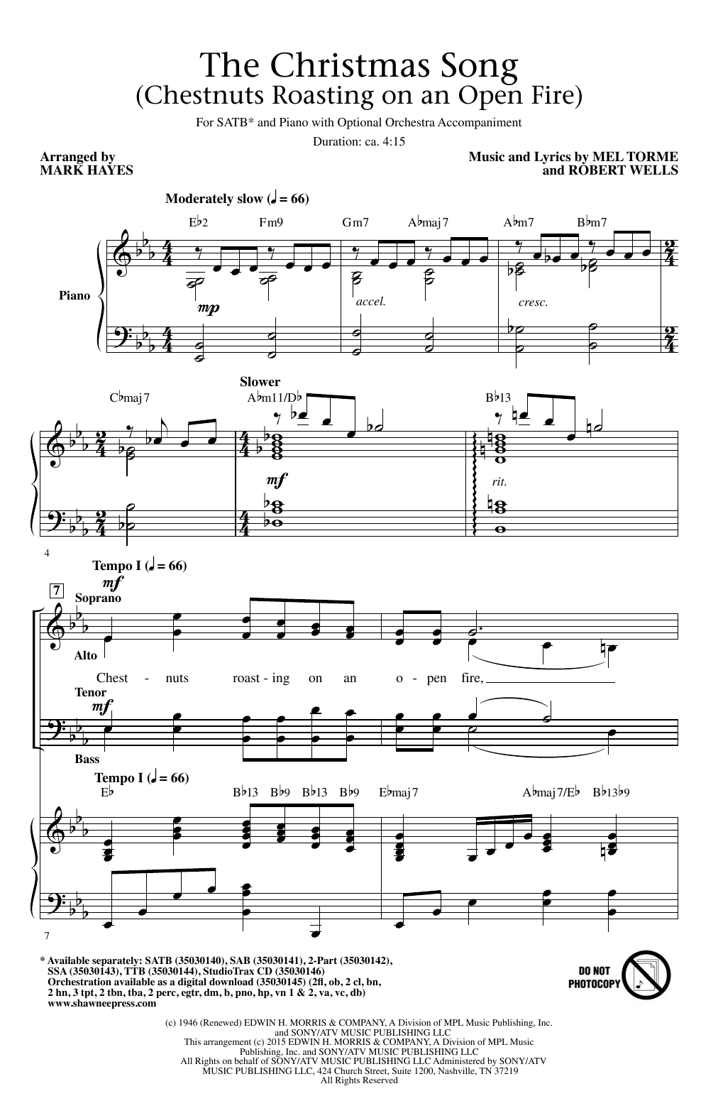 Produktbild zu: The Christmas Song (Chestnuts Roasting On An Open Fire)