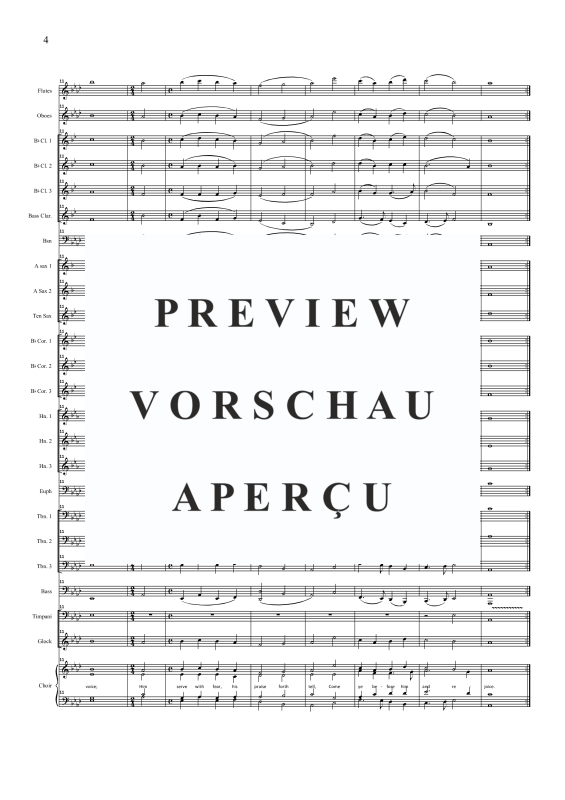 Produktgalerie: Seite 7 von 11 All people that on earth do dwell, , Hymne für Gemischter Chor und Concert Band