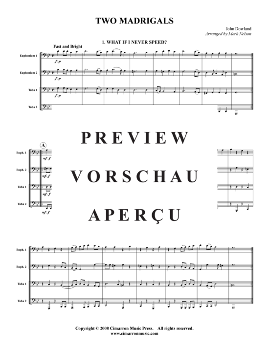 Product gallery: Page 2 of 9 Zwei Madrigale , , (Tuba Quartet: 2x Baritone, 2xTuba)