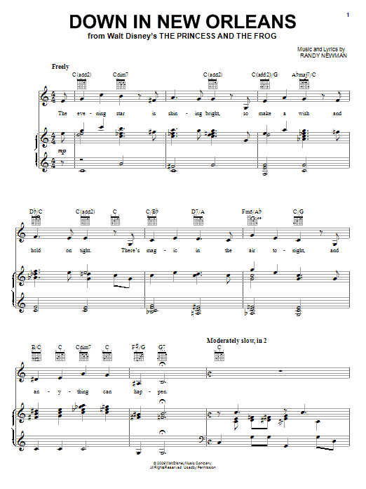 Produktbild zu: Down In New Orleans (from The Princess and the Frog)