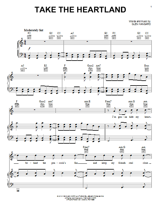 Produktgalerie: Seite 1 von 1 Take The Heartland, Glen Hansard, Gesang, Gitarre, Klavier