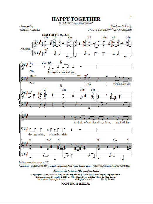 Produktgalerie: Seite 1 von 1 Happy Together, Greg Jasperse, Chor