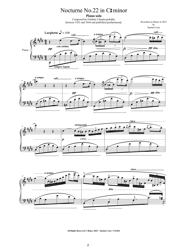 Product gallery: Page 1 of 10 Nocturne No. 22 in C sharp minor, , Solo Piano