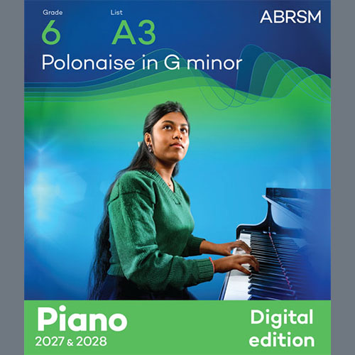 Product picture to: Polonaise in G minor (Grade 6, list A3, from the ABRSM Piano Syllabus 2027 & 2028)