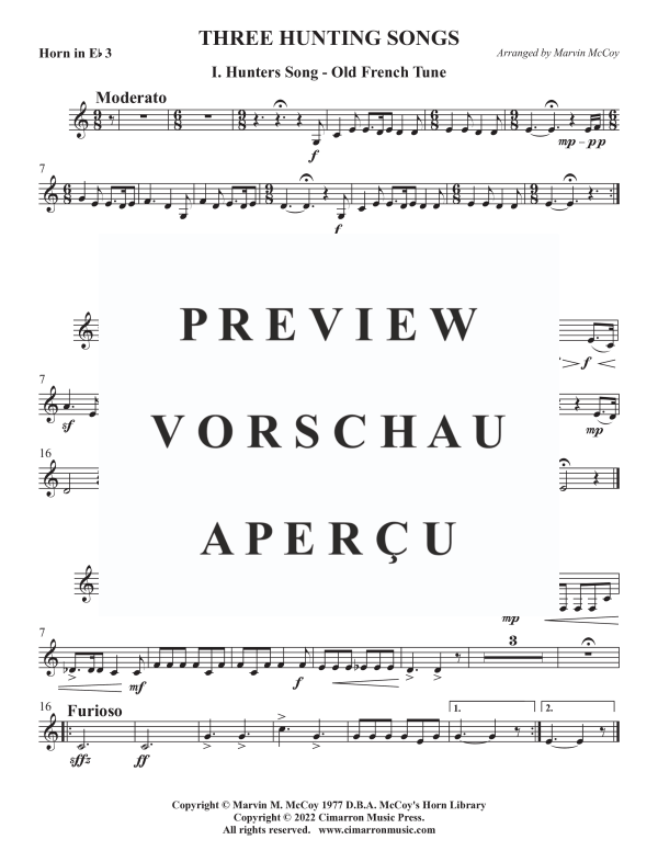 Product gallery: Page 8 of 9 Three Hunting Songs, , Horn Quartet