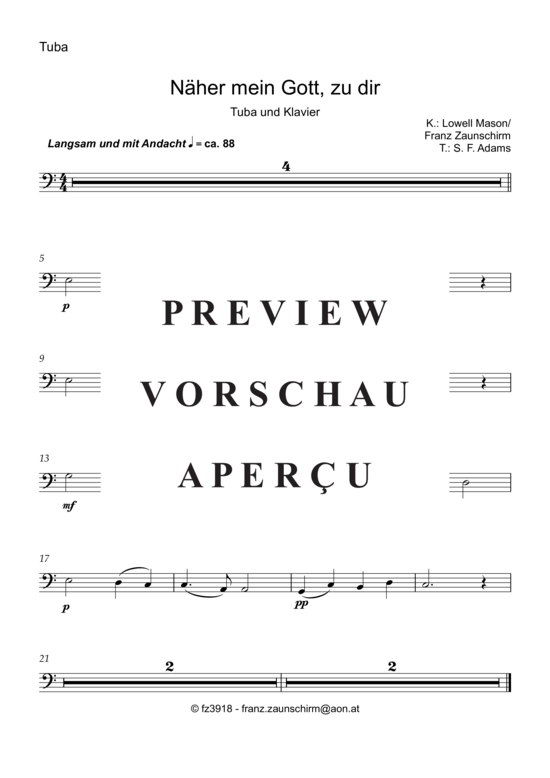 Product gallery: Page 4 of 5 Näher mein Gott zu dir , , (tuba + piano)