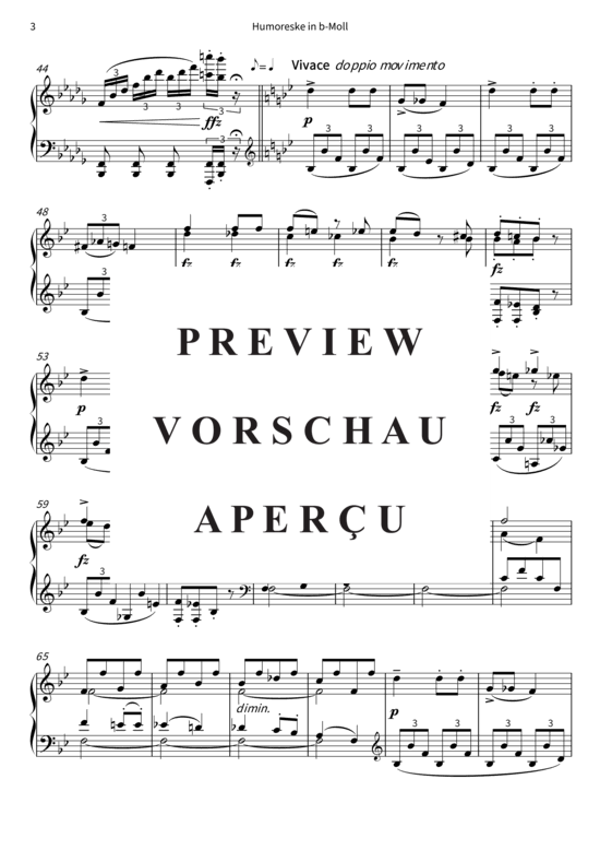 Product gallery: Page 6 of 8 Humoreske in b-Moll - op. 101 Nr. 8, Poco andante , , Piano Solo