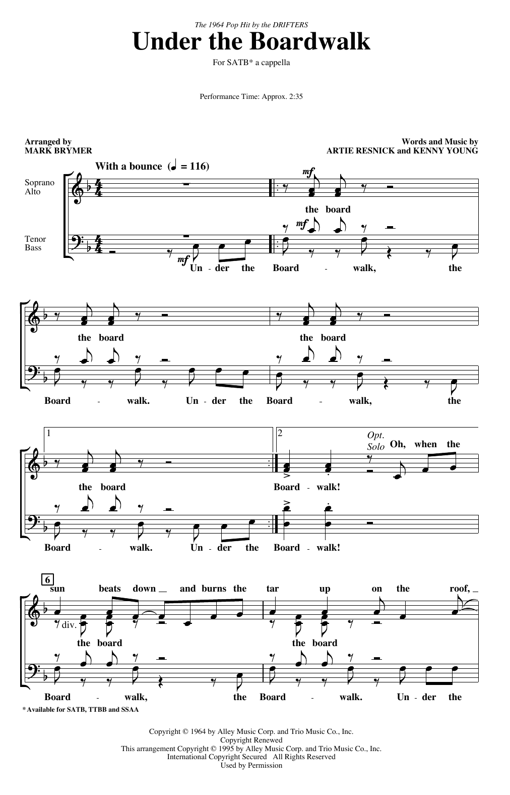 Produktbild zu: Under The Boardwalk (arr. Mark Brymer)
