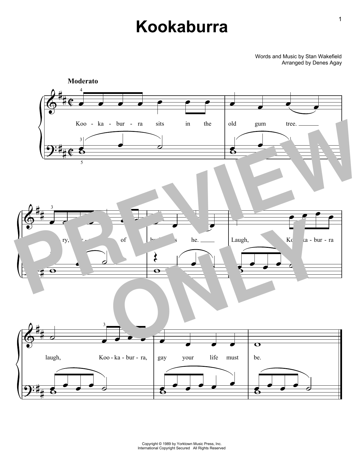 Produktbild zu: The Kookaburra Laughed (arr. Denes Agay)