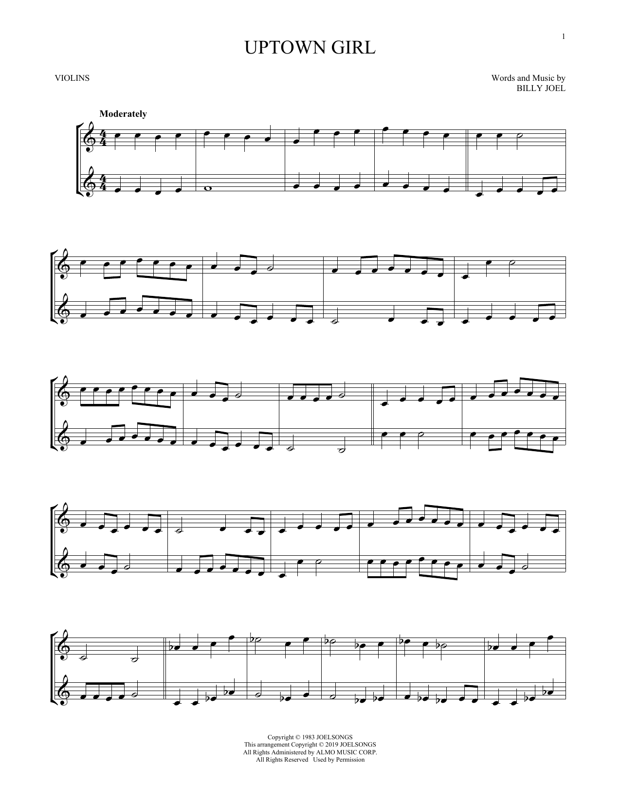 Product gallery: Page 1 of 1 Uptown Girl, Billy Joel