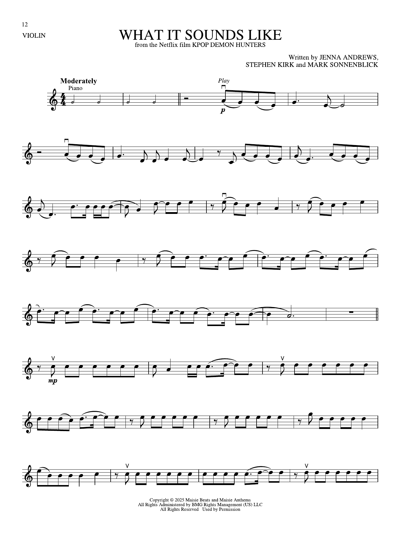 Product gallery: Page 1 of 1 What It Sounds Like (from KPop Demon Hunters), Jenna Andrews