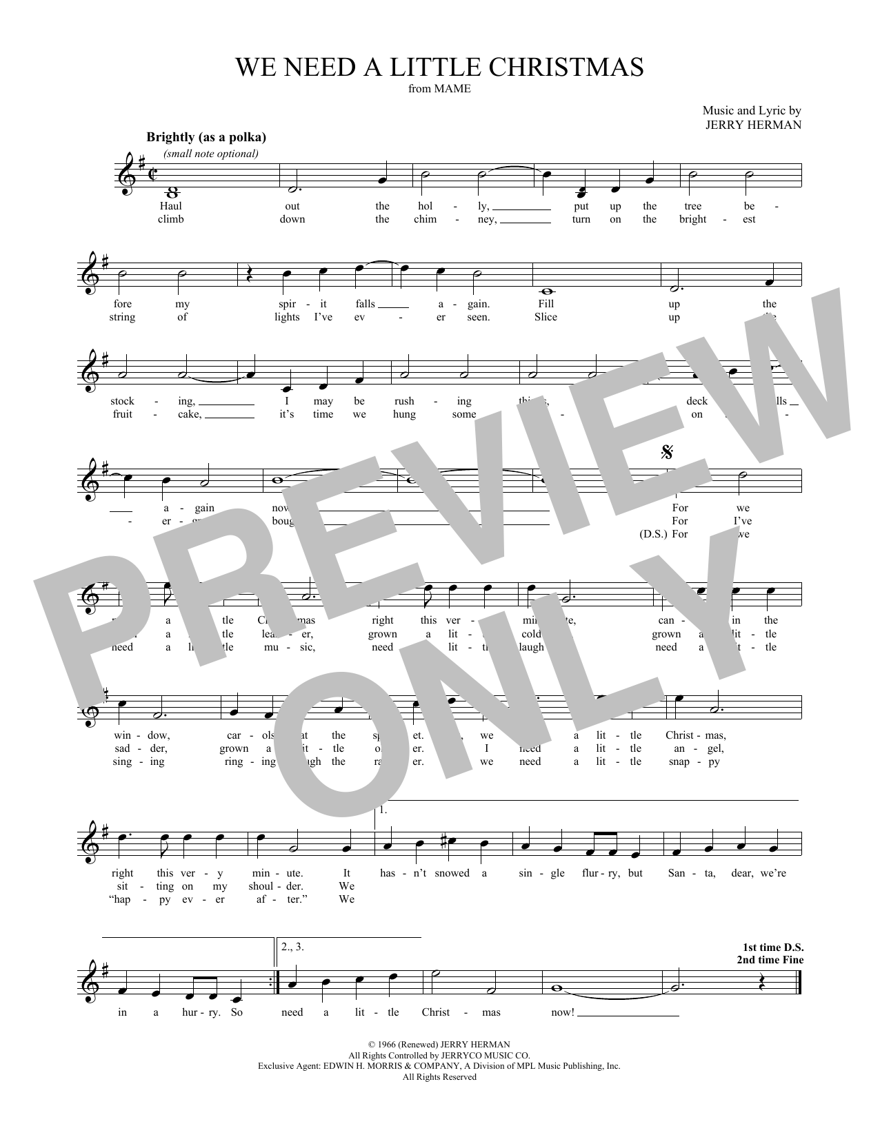 Product gallery: Page 1 of 1 We Need A Little Christmas, Jerry Herman