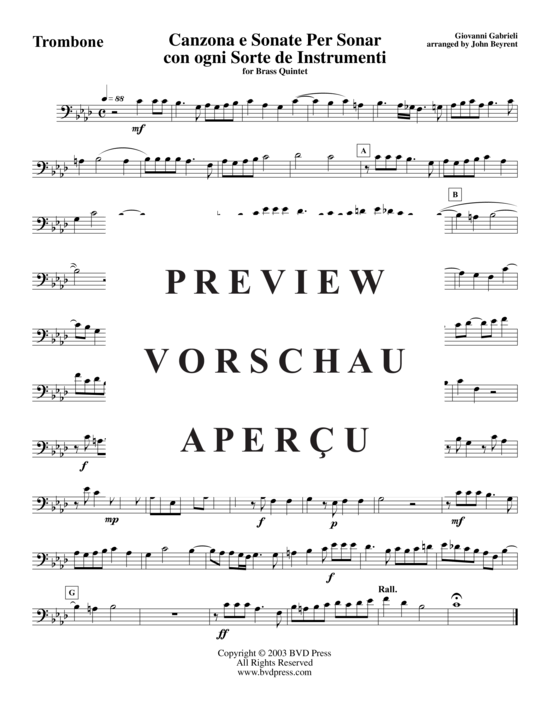 Produktgalerie: Seite 6 von 8 Canzona e Sonate Per Sonare con ogni Sorte de Instrumenti , , (Blechbläserquintett)