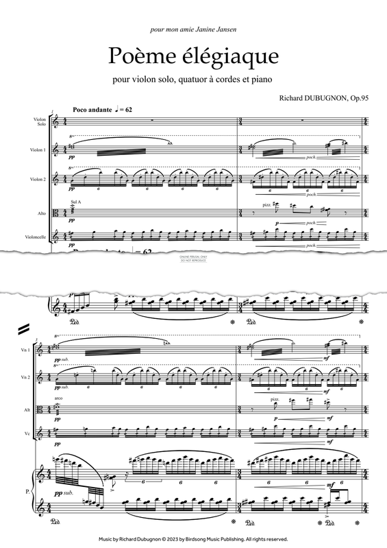 Produktgalerie: Seite 1 von 1 Poème élégiaque, Richard Dubugnon, Klavier, Viola, Violine, Violoncello