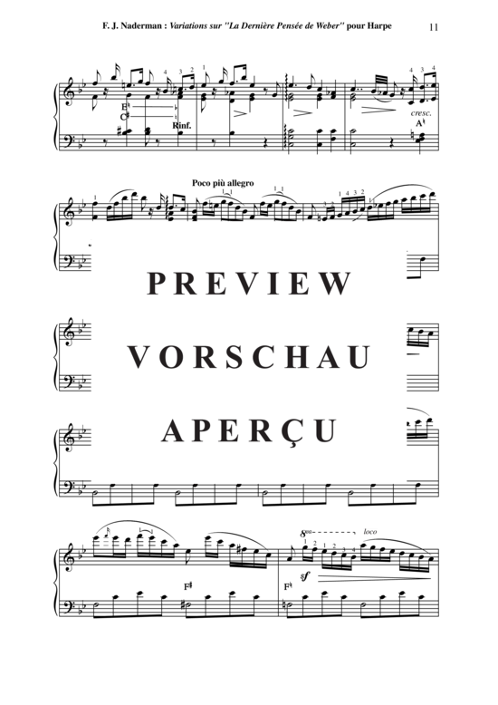 Produktgalerie: Seite 12 von 14 Variations sur la Dernière Pensée de Weber , , (Harfe)