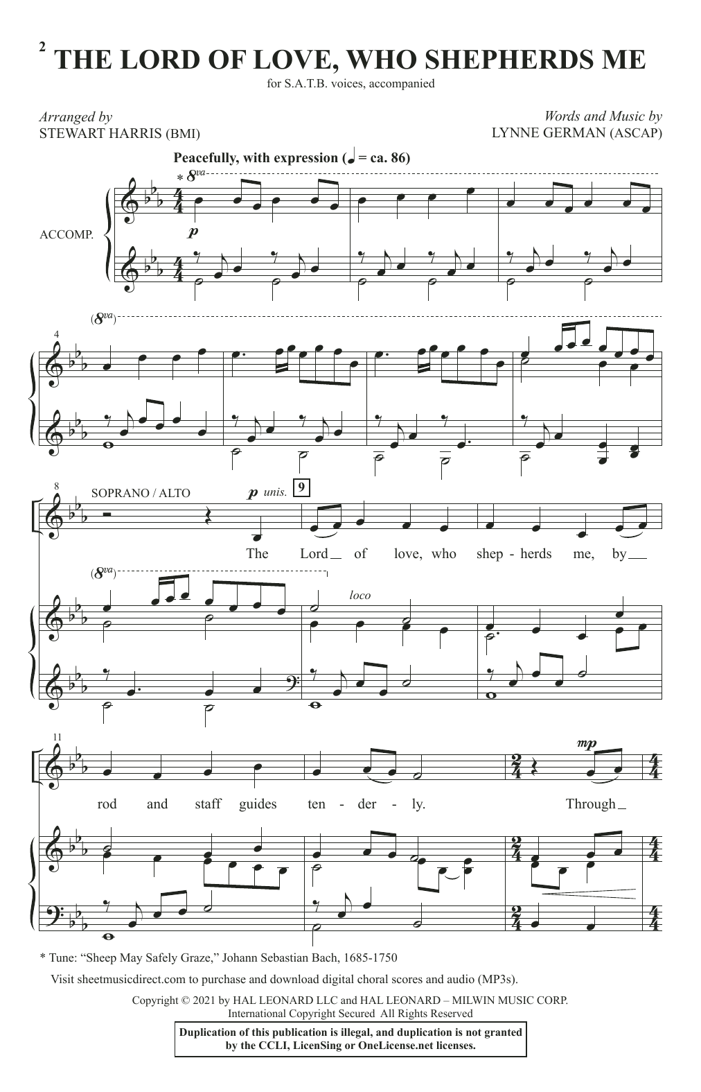 Produktbild zu: The Lord Of Love, Who Shepherds Me (arr. Stewart Harris)