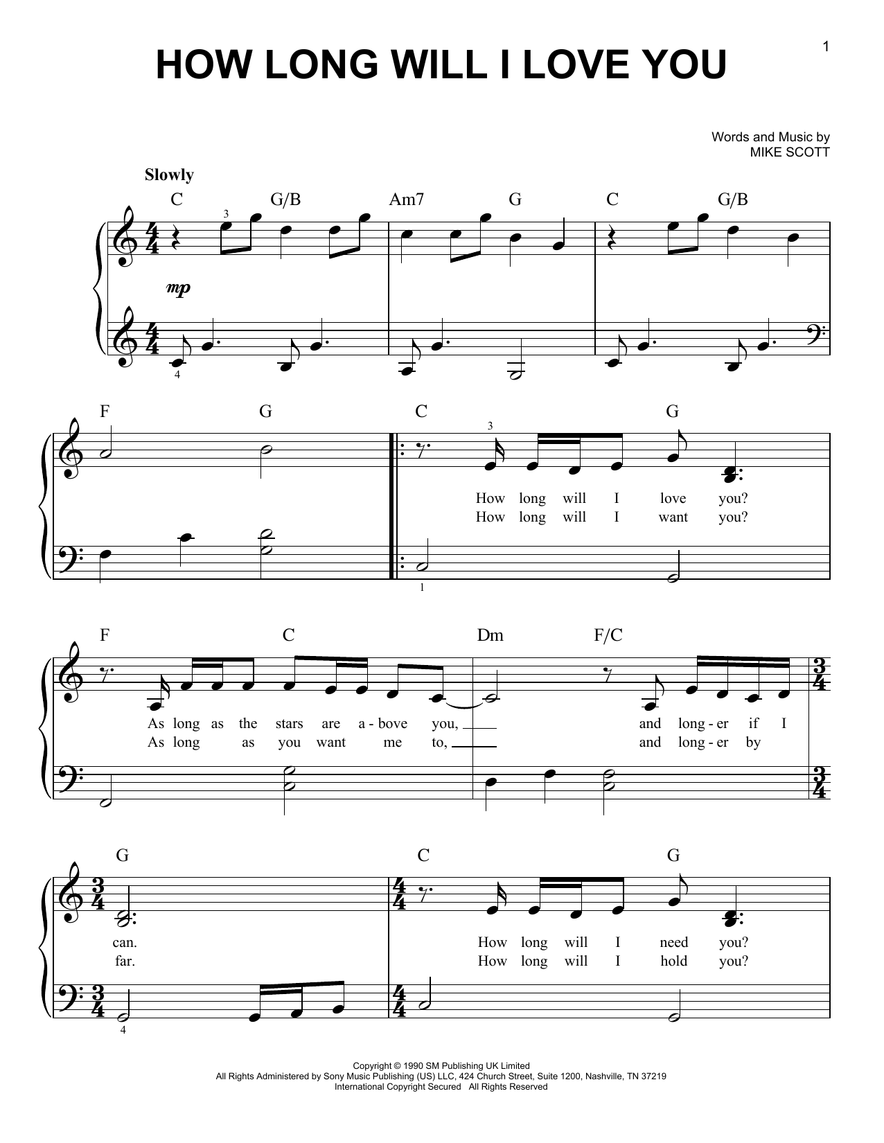 Produktgalerie: Seite 1 von 1 How Long Will I Love You, Ellie Goulding, Klavier