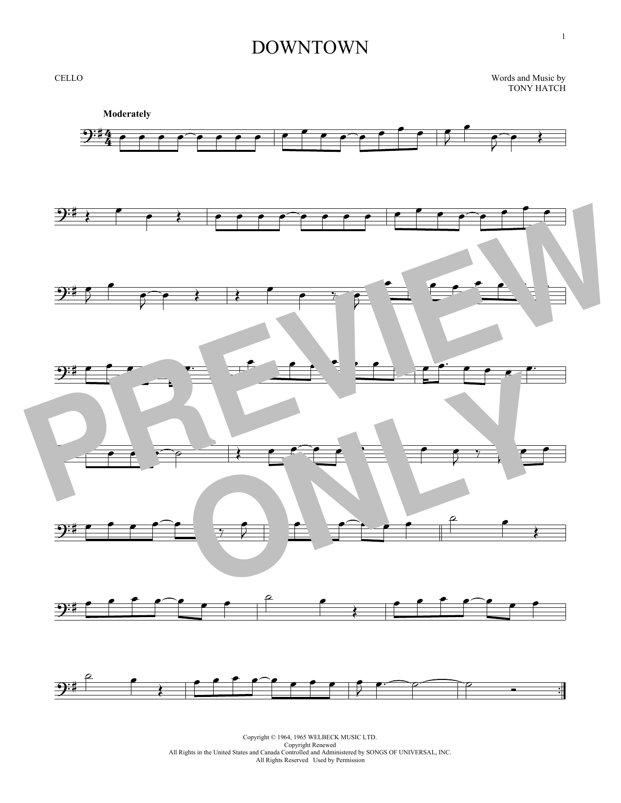 Produktgalerie: Seite 1 von 1 Downtown, Petula Clark, Violoncello